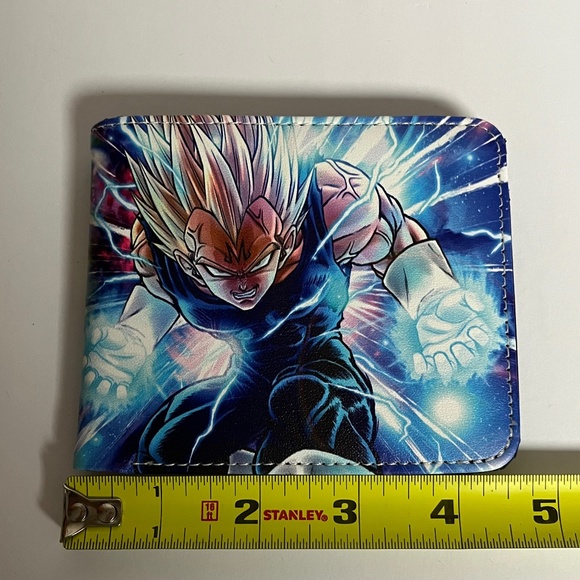 Dragonball Z Goku Vegeta Faux Leather Wallet Anime 90s Money Holder - Picture 5 of 6